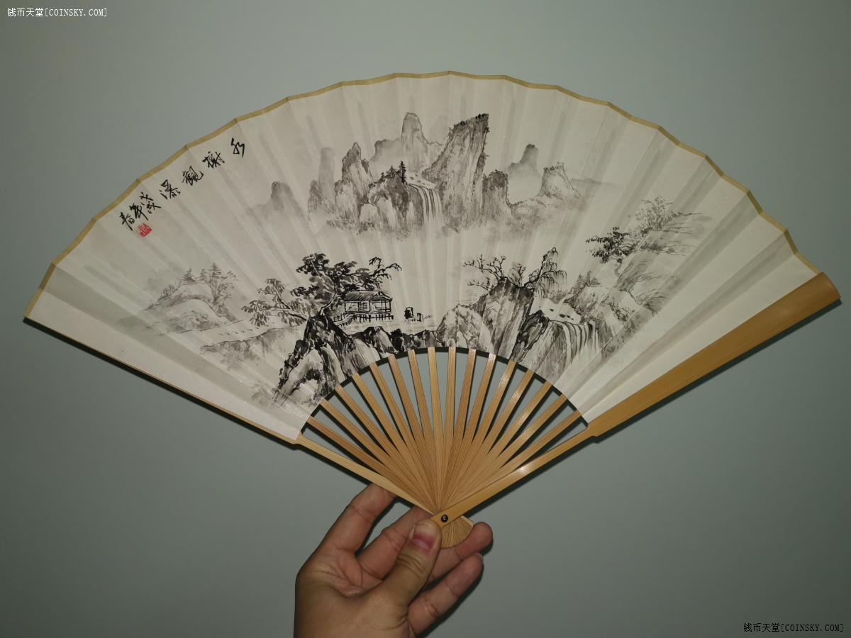 钱币天堂·交易区详情·名家成扇,张云山大师山水书法成扇一把