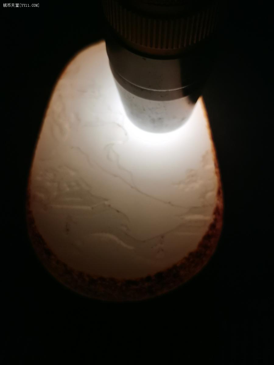 艺拍天堂·交易区详情·【精】和田玉羊脂白手工精雕山水牌吊坠