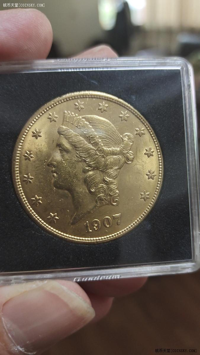 钱币天堂·交易区详情·好品相美国自由女神鹰洋1907大金币