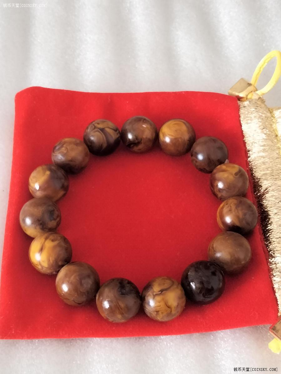 钱币天堂·交易区详情·龙涎香1.4cm男女手串,纹理花纹都很漂亮