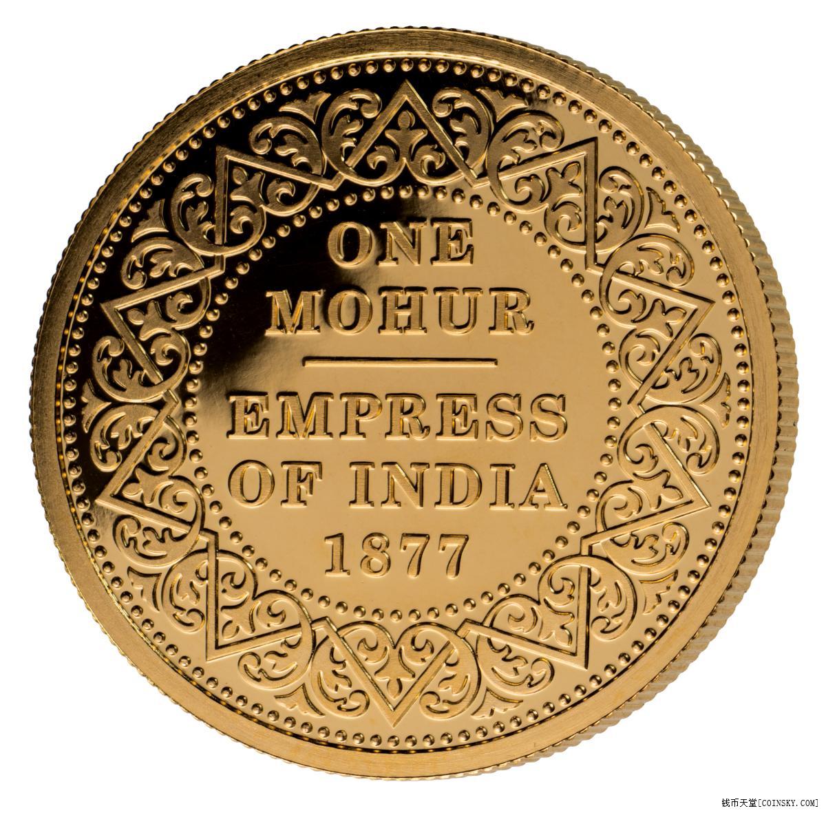 已售圣赫勒拿2017年东印度维多利亚印度女皇140周年金币ngc68