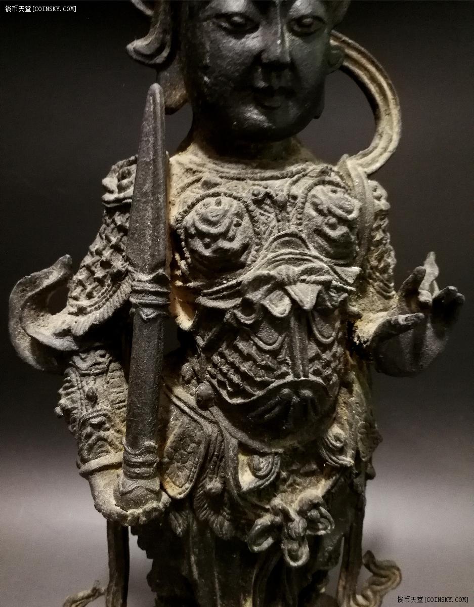 真伪,价值做承诺和担保,仅为交易媒介顺丰陆运到付本尊韦陀头戴凤盔