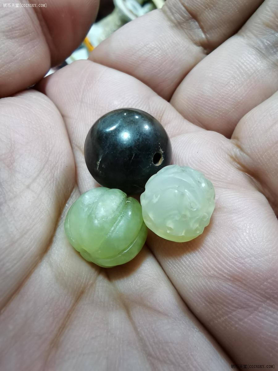 钱币天堂·交易区详情·老玉珠子三颗