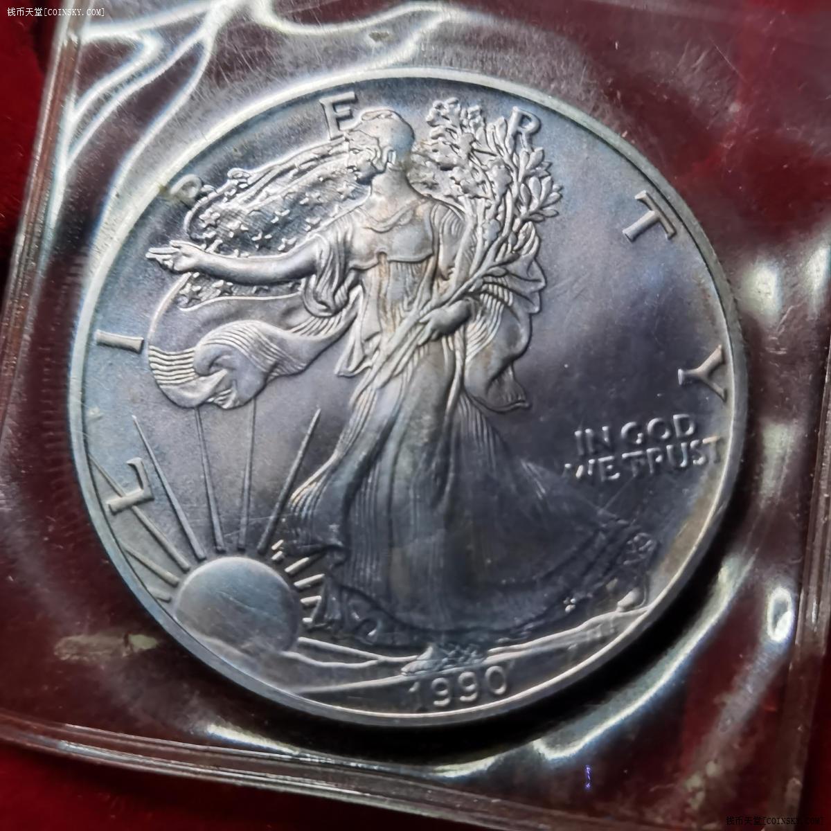 [已售]美国1990年行走女神1盎司投资银币(8-2-4)