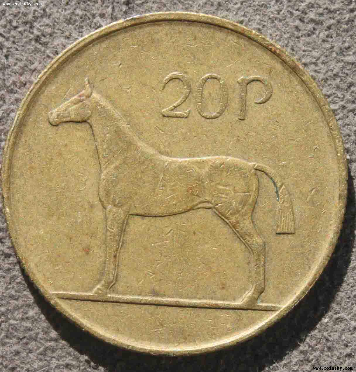 爱尔兰20便士马铜币