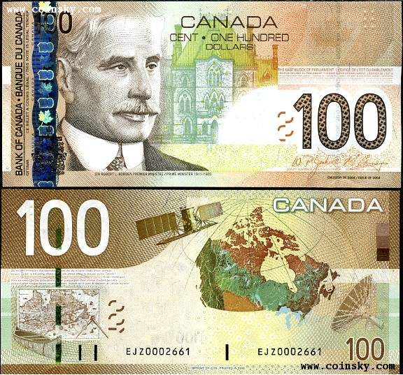 100加拿大元图片