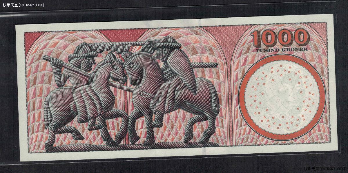 丹麦1998年1000克朗实物扫描unc