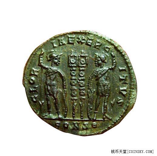 交易区详情·公博完美状态丝路钱币,东罗马帝国君士坦丁二世铜币