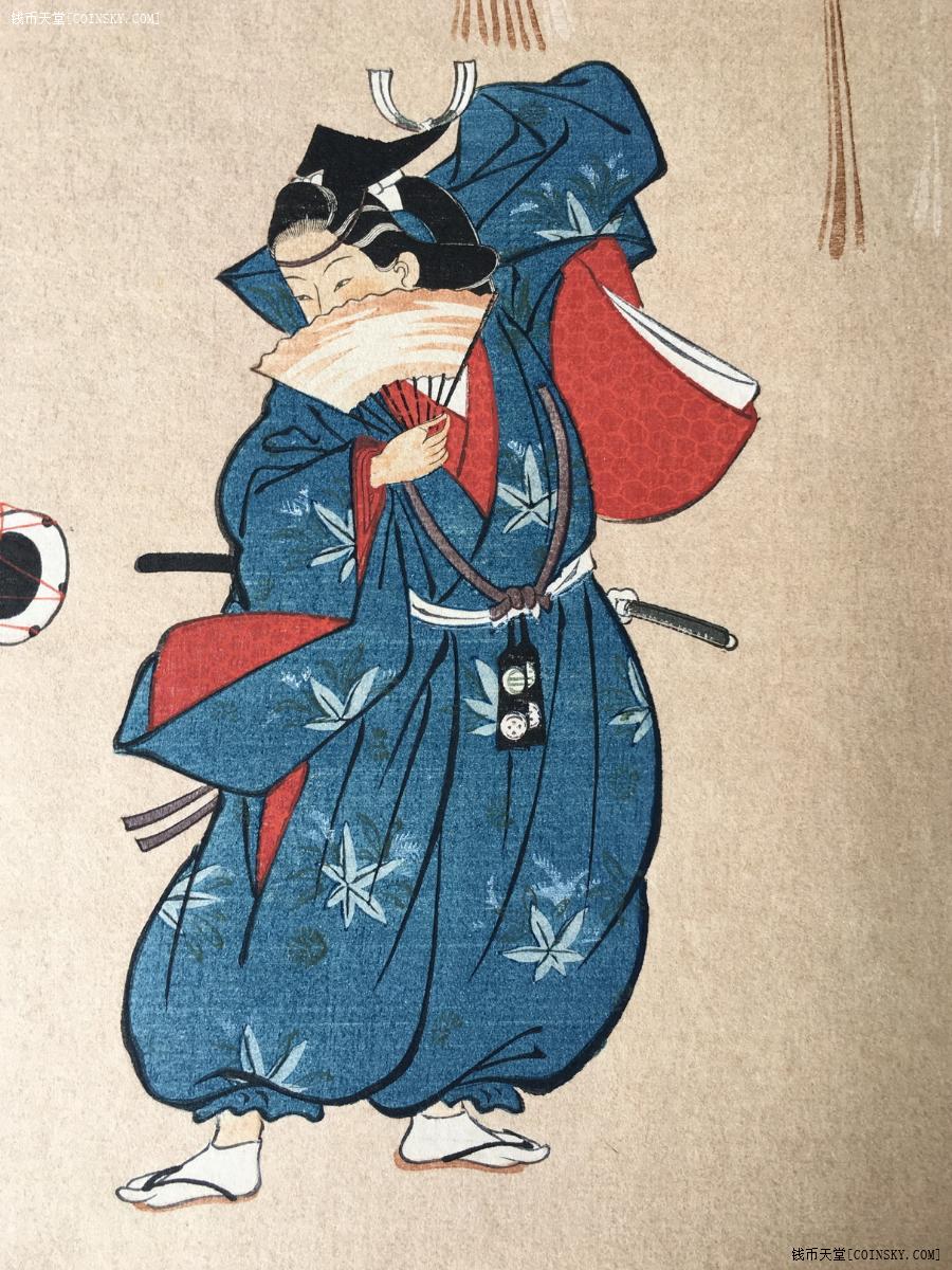 钱币天堂·交易区详情·日本古画 版画 含说明 衬纸 品相如图 尺寸:30