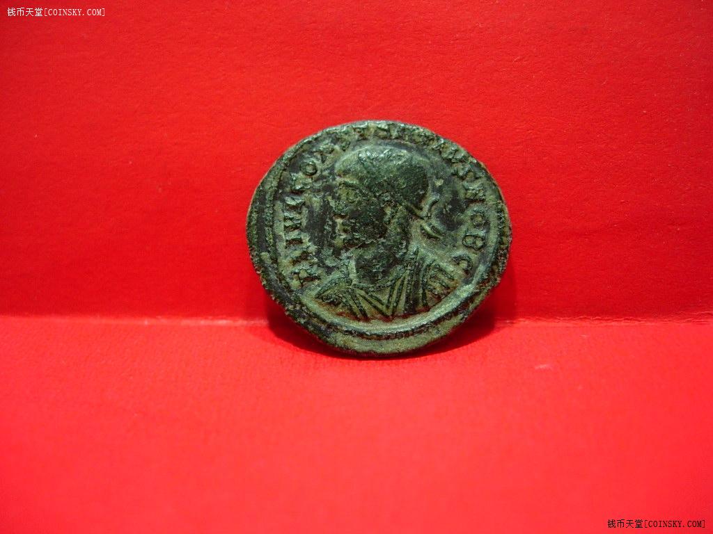 美品罗马帝国君士坦丁二世凯旋门铜币