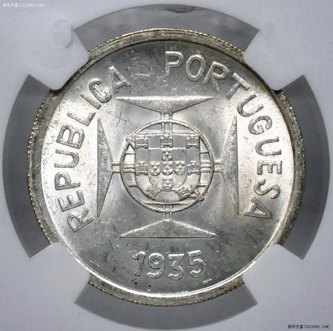 ngcms63葡属印度1935年1卢比银币068