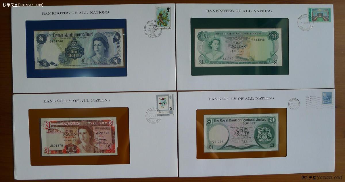 钱币天堂·交易区详情·富兰克林信封外国纸币8枚