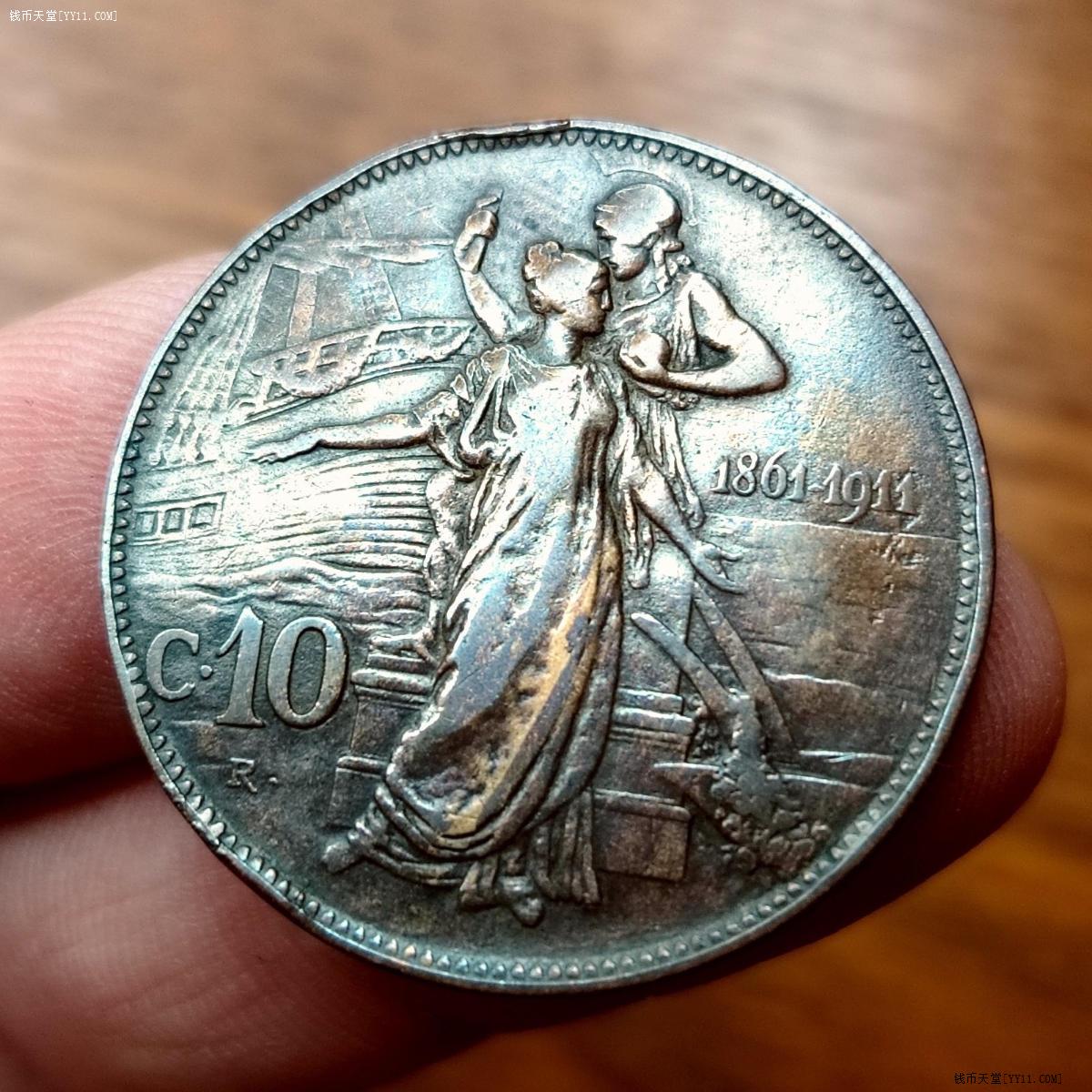 钱币天堂·交易区详情·意大利托奶10分铜币1911年伊曼纽尔三世