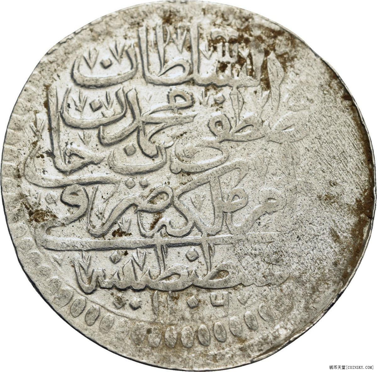奥斯曼土耳其ah11061695年穆斯塔法二世1zolota银币