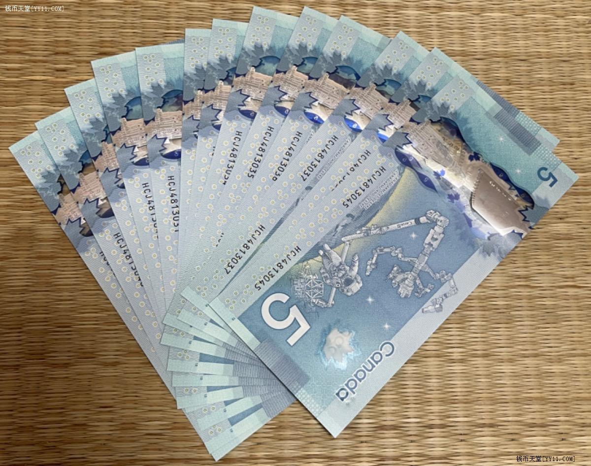 钱币天堂·交易区详情·加拿大塑料钞5元13张
