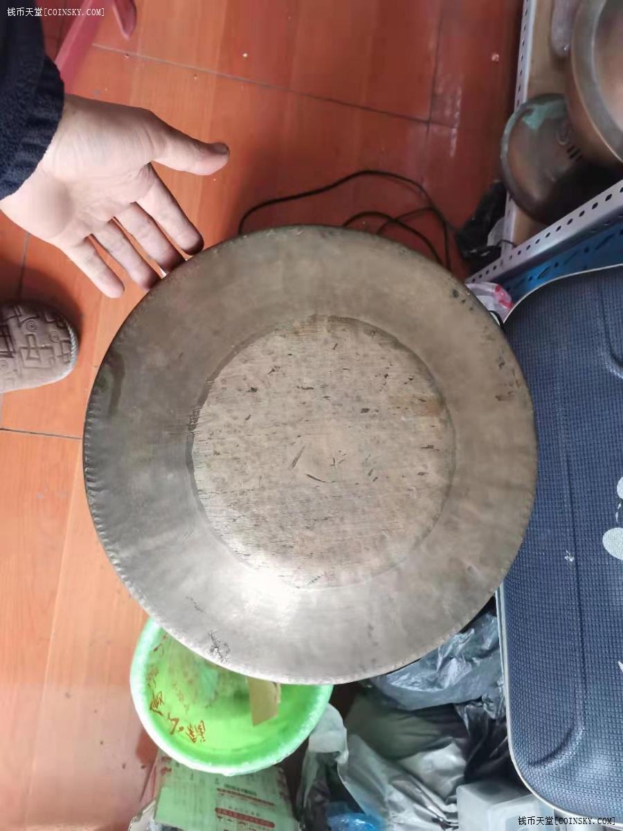 钱币天堂·交易区详情·1435克重的大铜锣,36公分直径,手工打造,完好