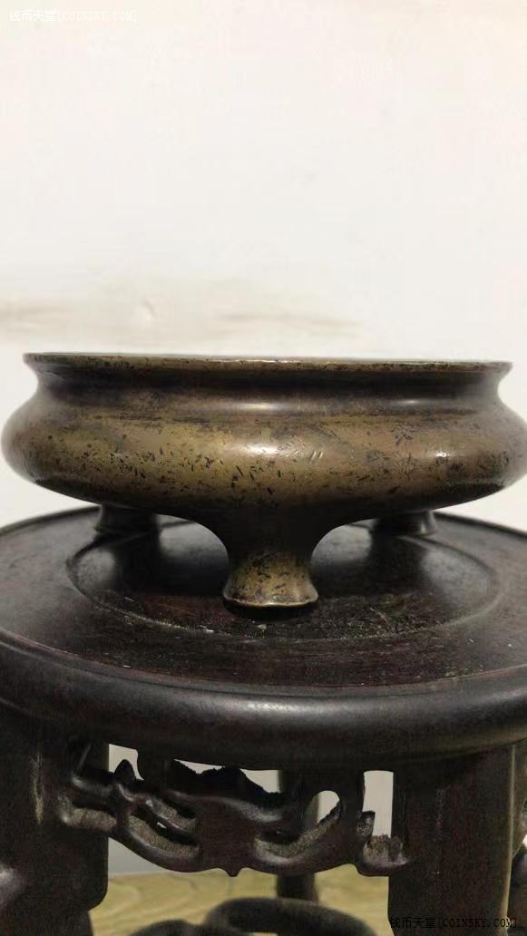 钱币天堂·交易区详情·慎德堂制款鬲式铜香炉重约二斤