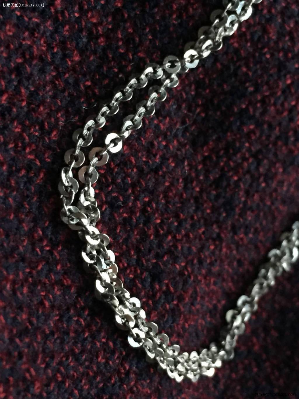 香港金六福pt990铂金项链673克全新