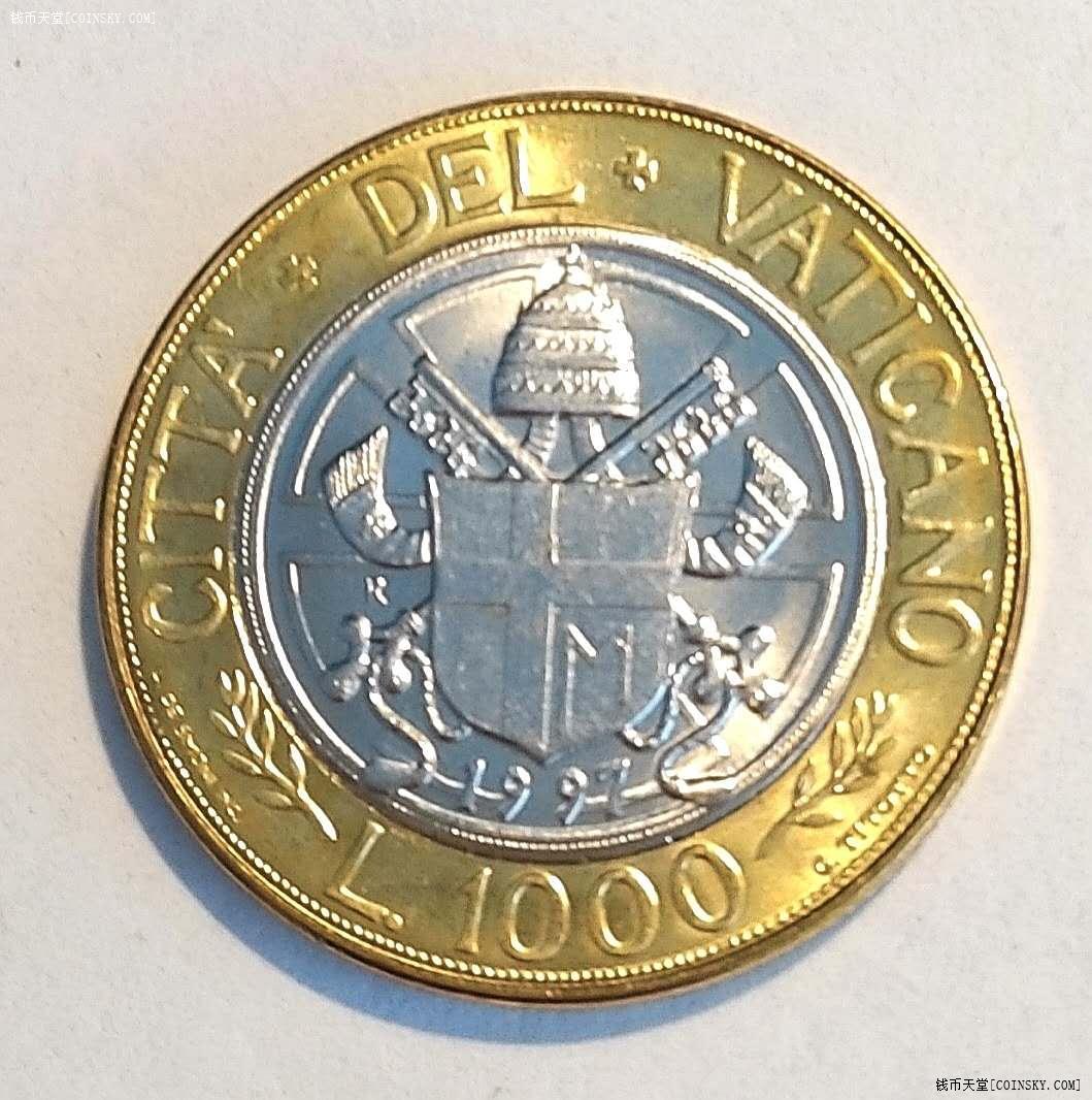 梵蒂冈1997年1000里拉unc