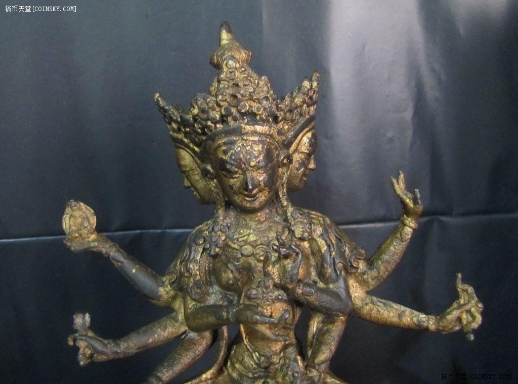 钱币天堂·交易区详情·藏传"三头九目观八方 八臂持法镇魔障"度母