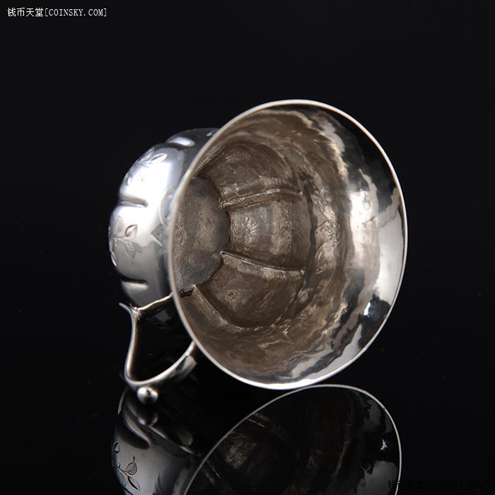 已售晚清民国天津天宝源昌记900纯银小茶杯回流中国银器