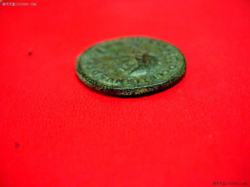 美品罗马帝国铁冠塞维鲁斯二世皇帝中年像罗马神铜币