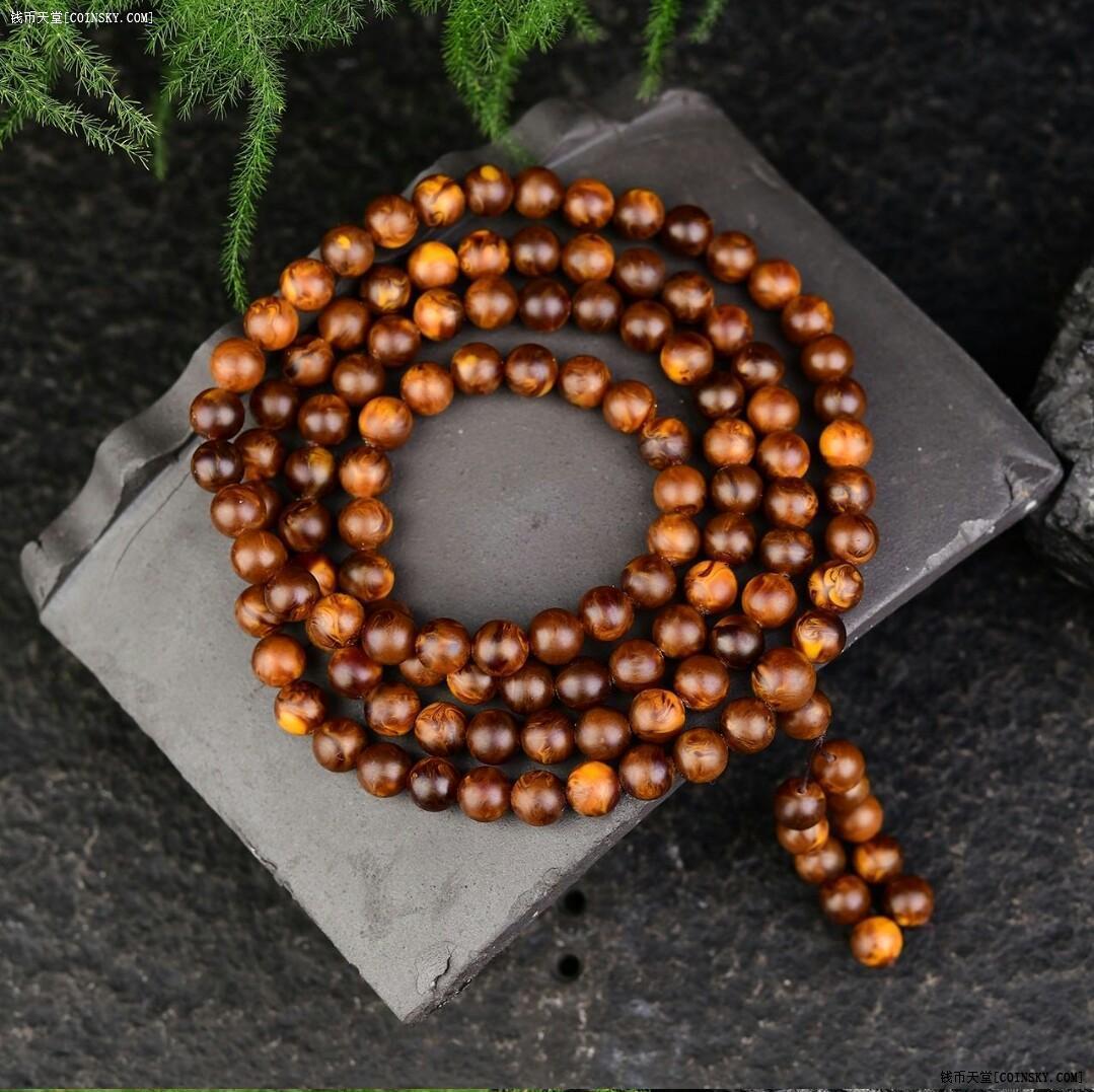 钱币天堂·交易区详情·龙涎香,108*0.8手串,男女款,一款两用.