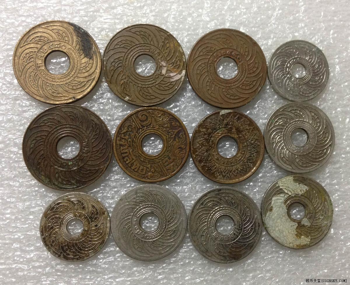 n255少见的泰国古硬币3组一起拍