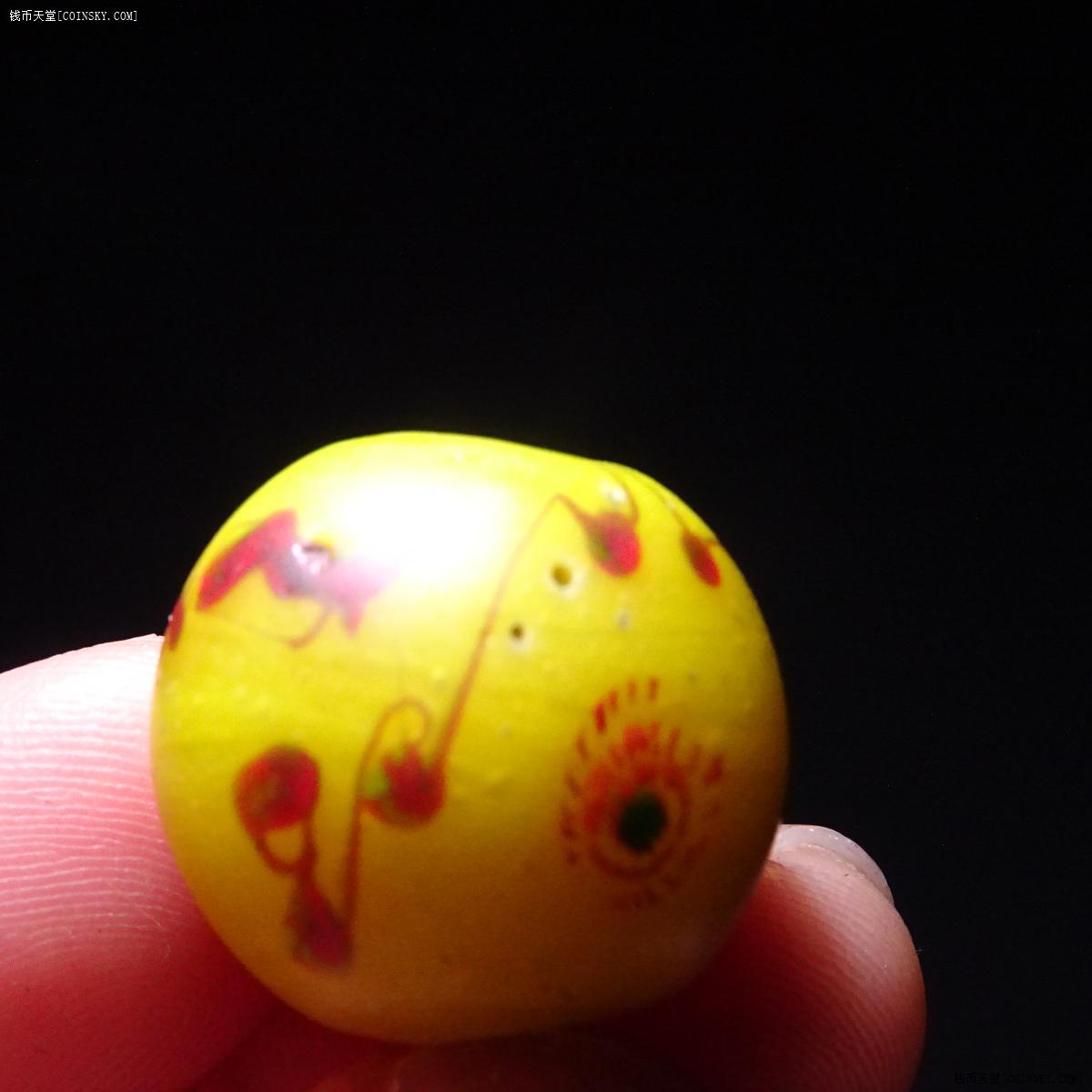 钱币天堂·交易区详情·清代,凤眼琉璃珠,直径17.71mm